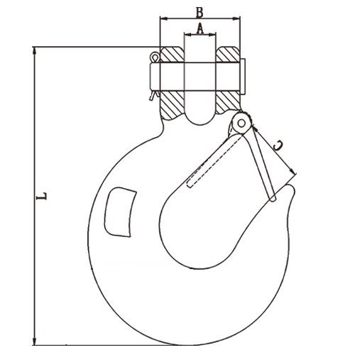 clevis slip hooks with latch 2