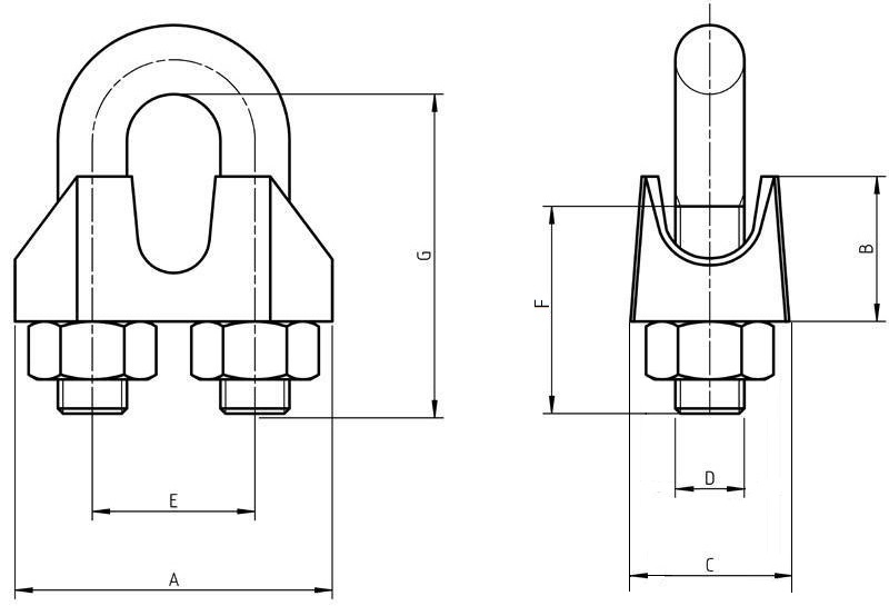 din 1142 malleable wire rope clip 2