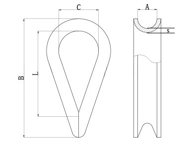 din 6899b wire rope thimble 2