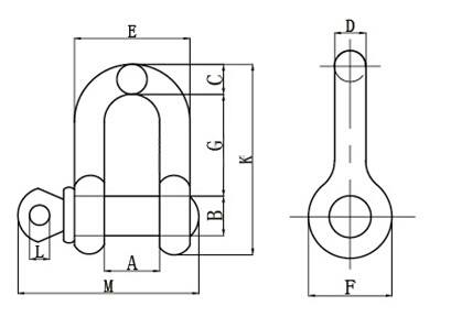 g 210 dee shackle with screw pin 2