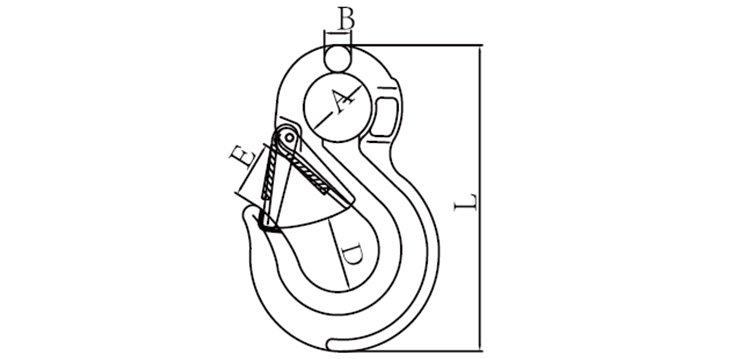 g80 eye sling hook with latch 2