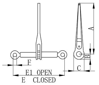 ratchet type load binder without links or hooks 2