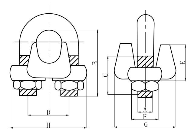 us type g 450 forged wire rope clip 2