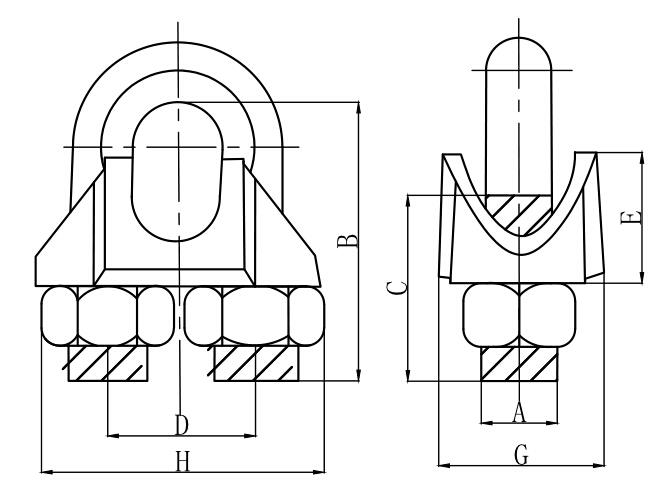 us type malleable wire rope clip 2